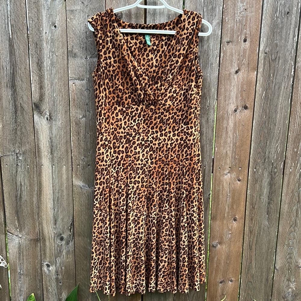 Lauren Ralph Lauren leopard print sleeveless women dress size 12